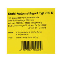 Sicherheitsgurt 3 Punkt Gurt vorne Links Rechts für BMW 3er E21 7er E23 6er E24