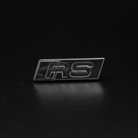 Original Audi RS Lenkrad Emblem grau Schriftzug...