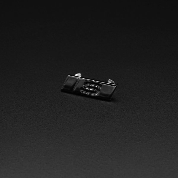 Audi S Logo SLine Schriftzug Lenkrad Emblem Plakette schwarz 8W0419685G Neu