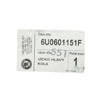 Original Skoda Felckendeckel 6U0601151F Naben Kappe Deckel Verschluss Neu