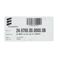 Eberspächer Einbausatz Standheizung Hydronic II BMW F30 F31 F34 Diesel / Benzin 248760000000