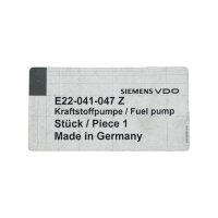 VDO Kraftstoffpumpe E22-041-047Z für FORD GALAXY SEAT ALHAMBRA CORDOBA IBIZA II