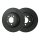 Bremsscheiben Set hinten Hella für BMW 7er E65 E66 E67 Black Carbonic 345mm
