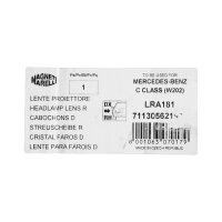 MAGNETI MARELLI  Lichtscheibe rechts für Mercedes W202