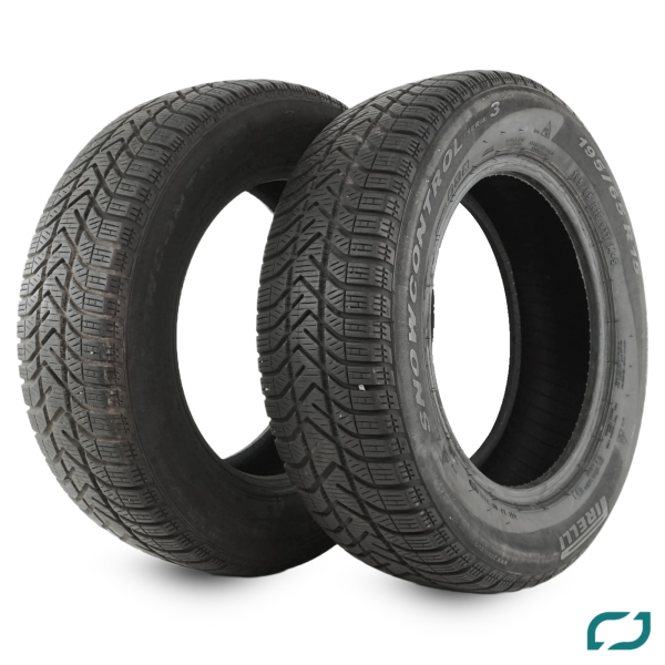 2x 195/65R15 91T Winterreifen Pirelli Snowcontrol Serie 3 Ecoimpact DOT20 7,2mm