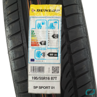 2x 195/55 R16 87T summer tires Dunlop SP Sport 01 MO MFS tires DOT16