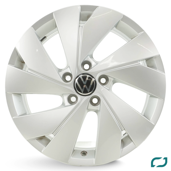 1x original VW Golf 8 Belmont 6.5x 17 inch ET46 alloy wheel 5x112 silver 5H0601025B