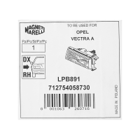Scheinwerfer rechts für Opel Vectra A Vectra A CC MAGNETI MARELLI LPB891