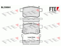 FTE Bremsbelagsatz Scheibenbremse Hinterachse für...