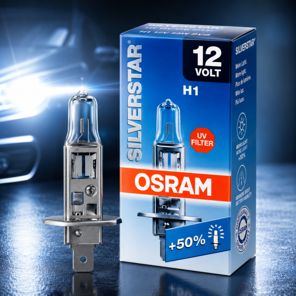 OSRAM Silverstar H1 12V 55W P14,5s 64150SVS Halogenlampe Scheinwerfer