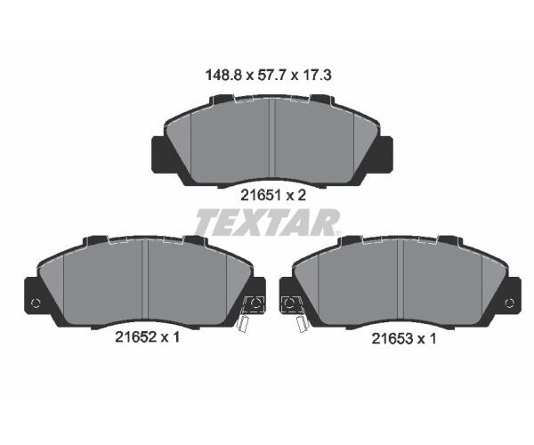 TEXTAR Bremsbelagsatz Bremsbeläge VORDERACHSE FÜR HONDA ACCORD CIVIC CR-V HR-V