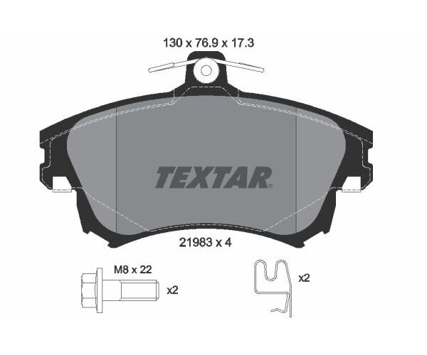 TEXTAR Bremsbelagsatz für Volvo V40 Kombi VW 645 Mitsubishi Carisma Colt vorne