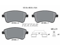 TEXTAR brake pad set for disc brakes Q+ 2518401