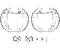Bremsbackensatz hinten vormontiert mit Radzylinder für Peugeot 207 TEXTAR 84067200