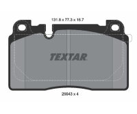 TEXTAR Bremsbelagsatz Bremsbeläge Vorderachse...
