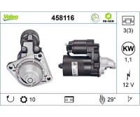 VALEO Starter Anlasser für Ford Fiesta Focus Mazda Volvo 1V 1,1kW 458116