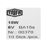 10x TRIFA 6V 18W BA15s Glühbirne Leuchtmittel Oldtimer
