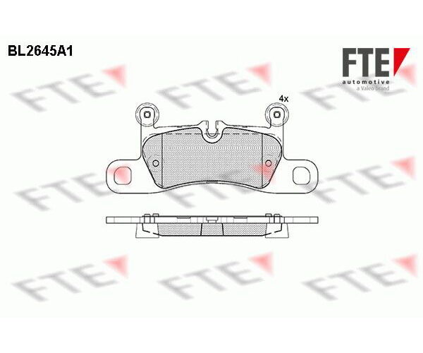 FTE Bremsbelagsatz Bremsbeläge HINTEN fürPORSCHE CAYENNE 92A VW TOUAREG 7P5 7P6