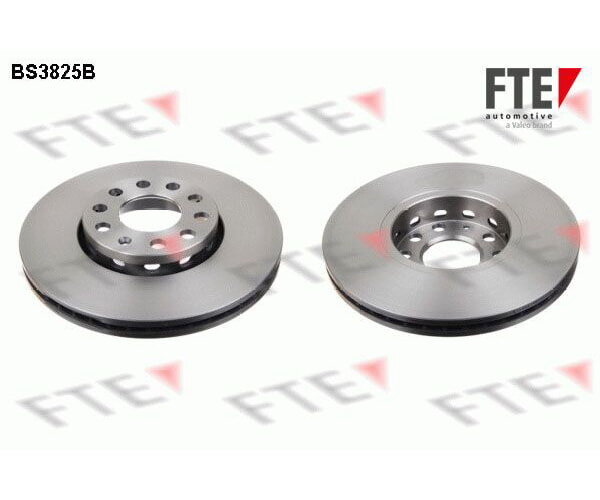 2x FTE brake disc, front axle, Ø 288 mm, for VW SKODA