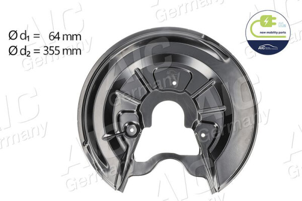 AIC Spritzblech Bremsscheibe Ankerblech  56167 Hinterachse links für Audi Seat Skoda VW