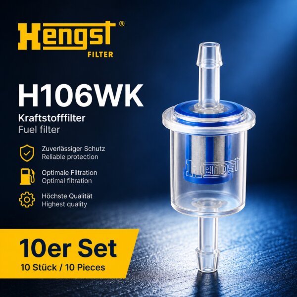 Kraftstofffilter H106WK Benzinfilter 10x HENGST Inline Filter 10er Set Neu