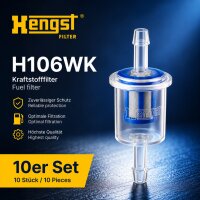 Kraftstofffilter H106WK Benzinfilter 10x HENGST Inline...