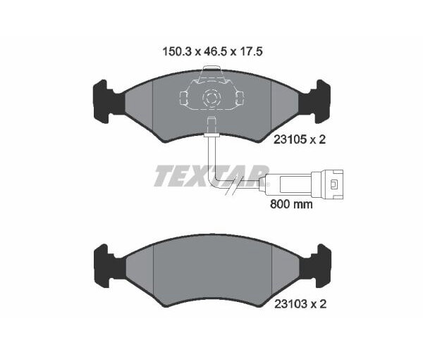 TEXTAR Bremsbelagsatz Bremsbeläge VORDERACHSE für FORD ESCORT FIESTA COURIER