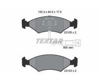 TEXTAR Bremsbelagsatz Bremsbeläge VORDERACHSE für FORD ESCORT FIESTA COURIER