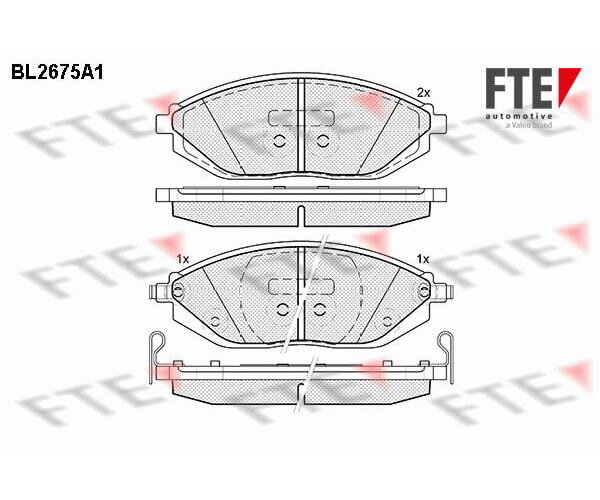 FTE Bremsbelagsatz Scheibenbremse für Chevrolet BL2675A1