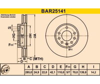 2x BARUM Bremsscheibe VORNE für FIAT CROMA VECTRA...