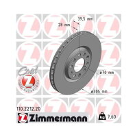 2x ZIMMERMANN front axle brake disc Ø 305 mm for Alfa Romeo 110.2212.20