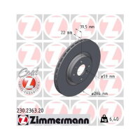 2x ZIMMERMANN Bremsscheibe COAT Z Ø284mm VORNE für PUNTO FIAT 145 LANCIA DEDRA 2