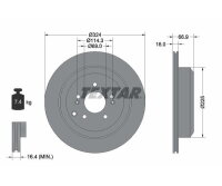 2x TEXTAR Bremsscheibe PRO Ø324mm HINTERACHSE für HYUNDAI IX55