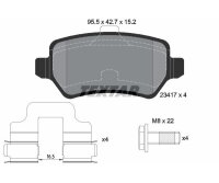 TEXTAR Bremsbelagsatz Bremsbeläge HINTERACHSE...