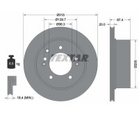 2x TEXTAR rear brake disc Ø 315mm for KIA