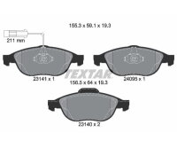 TEXTAR Bremsbelagsatz Scheibenbremse Vorderachse für...