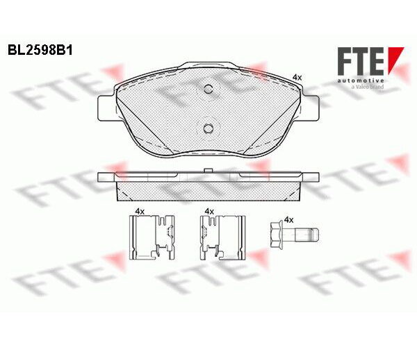 FTE Bremsbelagsatz Bremsbeläge Vorderachse für OPEL CITROEN PEUGEOT