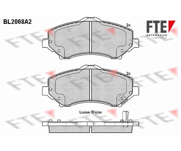 FTE Bremsbelagsatz Bremsbeläge Vorderachse für FIAT JEEP CHRYSLER