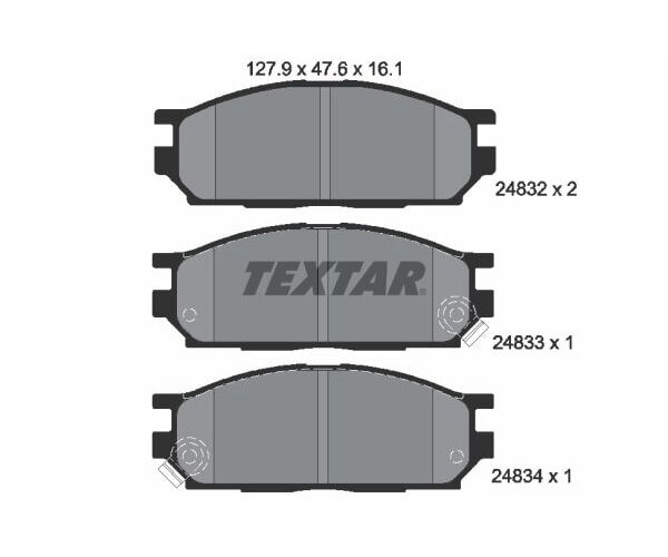 TEXTAR Bremsbelagsatz Bremsbeläge VORDERACHSE für MITSUBISHI Lancer IV