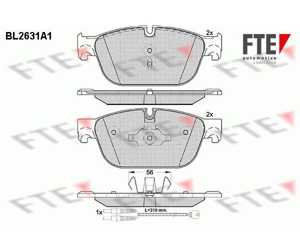FTE Bremsbelagsatz Bremsbeläge VORDERACHSE für CITROEN PEUGEOT