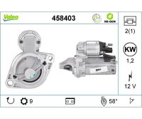 VALEO Starter Anlasser für BMW 1er 3er 5er 6er 7er X3 Z4 12V 1,2kW 458403
