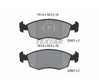 TEXTAR Bremsbelagsatz Bremsbeläge Vorderachse für FIAT