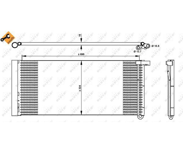 Kondensator Klimaanlage für Porsche Panamera 970 NRF 97057311100