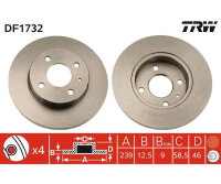 2x TRW Bremsscheibe Ø239mm VORNE für Alfa...