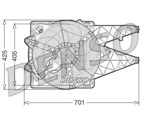 Kühlerlüfter Motorkühlung Lüftermotor für Fiat Doblo Denso 12V 405mm DER09100