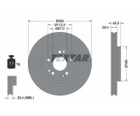 2x TEXTAR front brake rotors, 300 mm diameter, for MERCEDES