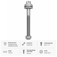 Sturzkorrekturschraube vorne FEBI 40168 für Mercedes...