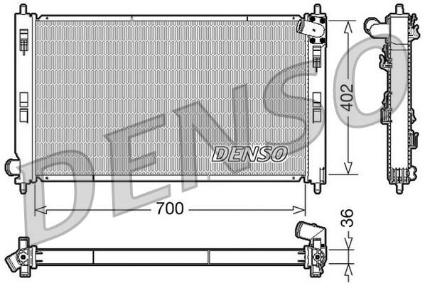 Kühler Motorkühlung für Mitsubishi  DENSO Wasserkühler DRM45029