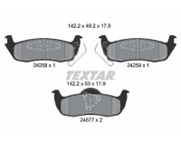 TEXTAR Bremsbelagsatz für JEEP Grand Cherokee III WH WK Commander XK XH hinten