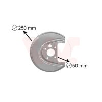 VAN WEZEL Spritzblech Bremsscheibe Ankerblech Hinterachse...